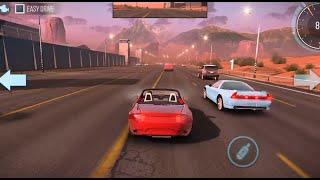 Car - X : Open Drag Race on Highway with Blue car