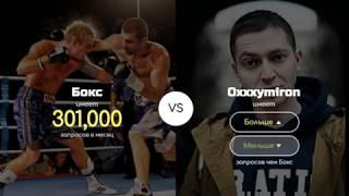 Чего и кого гуглят больше Бокс vs Oxxxymiron ? Больше или меньше