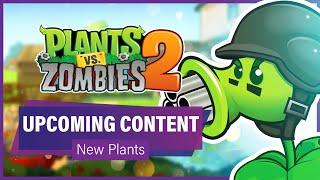 PvZ2 Upcoming Content: Mega Gatling Pea, Bramble Bush & Rhubarbarian!! (News) | Plants vs Zombies 2