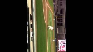 Kumar Nambiar pitching at Texas A&M