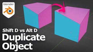 Shift D vs Alt D How to duplicate object in Blender with shortcut