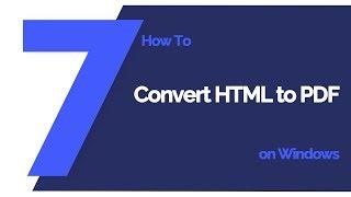 How to Convert HTML to PDF on Windows | PDFelement 7