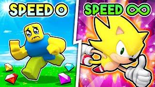 I BECAME *MAXIMUM SPEED* SUPER SONIC IN ROBLOX MAX SPEED (FASTEST SPEED UNLOCKED)