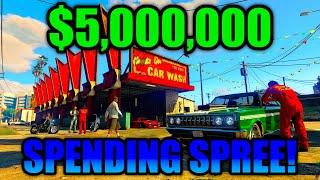 GTA 5: *MONEY FRONTS* $5,000,000 SPENDING SPREE!!! (GTA 5 ONLINE: *MONEY FRONTS* DLC UPDATE!) EP. 2