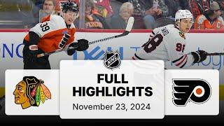 NHL Highlights | Blackhawks vs. Flyers | November 23, 2024