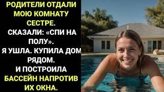 Они сказали мне спать на полу — так я тихо купила соседний дом и построила бассейн.