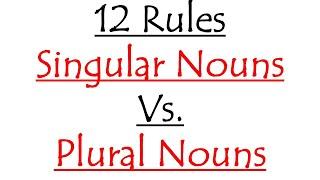 #Singular Nouns And #Plural Nouns | #Learn #Rules