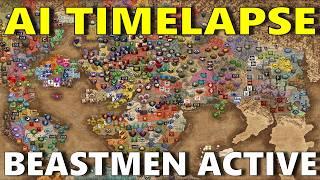 Warhammer 3 AI Timelapse but the Beastmen are active