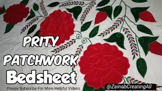 Top New Bedsheet Painting Beautiful Design Chadar Handmade By Zainab Creating All