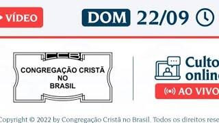 22/09/24 Santo culto a Deus (vídeo) DOMINGO