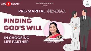 LIVE || First Fruits || Pre - Marital Seminar || Roselind Rex || Word Life Foundation || 25:06:2023