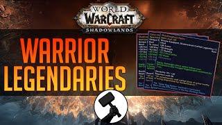 Warrior Legendaries Overview in Shadowlands