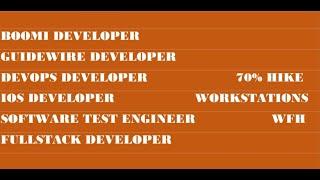 Boomi Developer | Guidewire Developer | IOS | Software Test Eng | Fullstack Developer | Evergreen