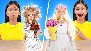 Wedding Makeover for Barbie  Makeup and Clothes Hacks for my Doll by 123 GO!