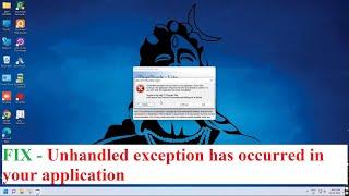 How To Fix Unhandled exception has occurred in your application Error in Essl