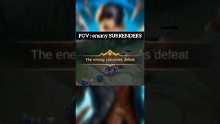 POV enemy SURRENDERS #mlbb #funny