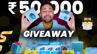 My First Giveaway | ₹50000 Products | Nafzz Tech