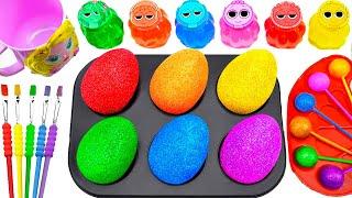 Satisfying Video DIY How To Make Rainbow EGGS RED Forms Sprunki & Slime Cutting Lollipop Candy ASMR