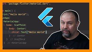 A Simple Flutter Hello World App | Flutter for Beginners 2021