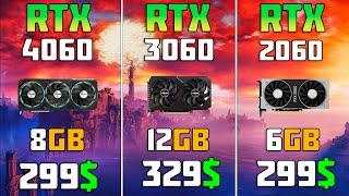 RTX 4060 vs RTX 3060 vs RTX 2060 | 1080p , 1440p Test