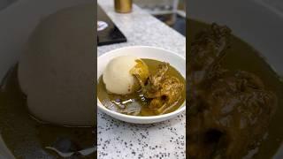 Trying Hausa Miyan Kuka with Semo