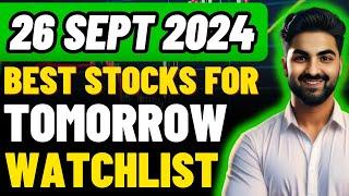 Best INTRADAY Stocks For Tomorrow | 26 SEPT 2024 | Daily Best Intraday Stocks | Share Market