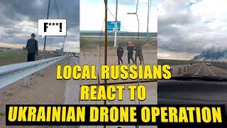 Russians React To Ukrainian Drones Hitting RU Air Base 5500 km Deep In Siberia