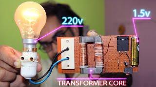 how to make inverter 1 5v to 220v with flyback