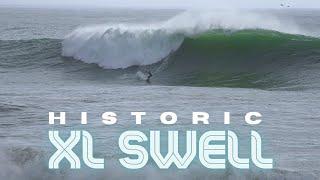 Surfing & Wipeouts in Historic XL Swell, Santa Cruz |Dec 28th 2023| Raw Footage