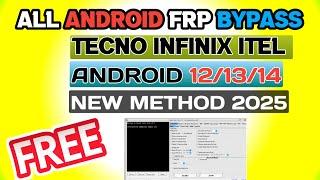 Android ALL Frp Bypass 1 Click INFINIX TECNO ITEL HUAWEI New Frp Tool  2025. Unlock FRP Lock