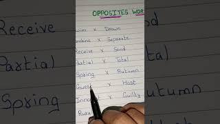 Opposite Words /Antonyms #shorts#ytshorts#viralvideos#shortsvideo#treyankushlearning