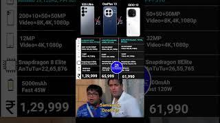 Samsung S25 Ultra Vs OnePlus 13 Vs IQOO 13 Spexs Detailed