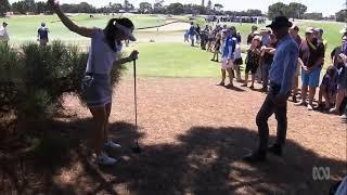 Watch LPGA Player Take Lateral Relief for an Unplayable Ball - Golf Rules