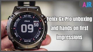 Garmin Fenix 6x Pro unboxing - hands on, Maps, widgets, menus, Battery & comparison to Fenix 5x Plus