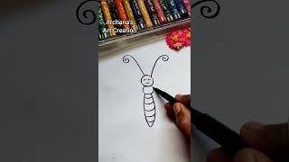 How to draw Butterfly/ Easy Butterfly Drawing #shorts #youtubeshort #shortvideo #easydrawing