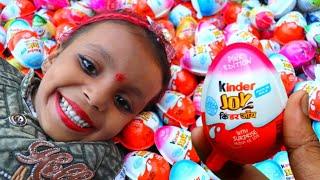 NEW! 500 Yummy Kinder Joy#11 Chocolate ASMR - Glitter Kinder Joy Opening Kinder Joy Chocolate