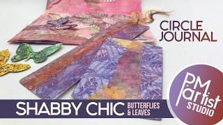 Circle Journal - Not So Shabby Chic Leaves & Butterflies