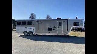 2018 Merhow 3 Horse Trailer Tour | Model: 8314-RWS | 14' LQ, Fireplace, All Real Hickory Cabinets