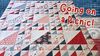 THE PERFECT PATRIOTIC PICNIC QUILT: With two ways to make Half Square Triangles - Beginner Friendly