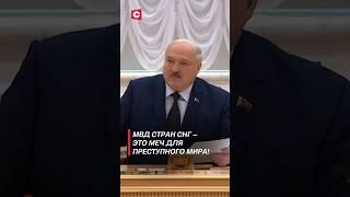 Лукашенко: МВД стран СНГ – это меч для преступного мира! #лукашенко #беларусь #политика #новости