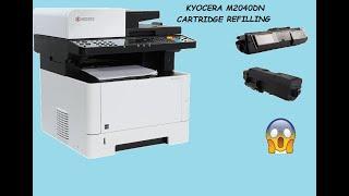 KYOCERA M2040DN CARTRIDGE REFILLING | KYOCERA M2040DN TONER CARTRIDGE REFILLING