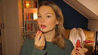 ASMR doing my makeup - cozy hangout 