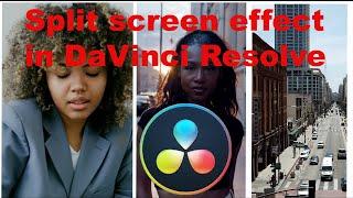 How to create a split screen/ video collage  effect in DaVinci Resolve