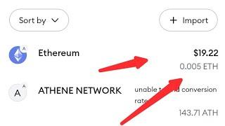 A PROVE OF MY FREE CLAIM OF ETH FROM ATHENE APP JUST LANDED, CHECK YOURS