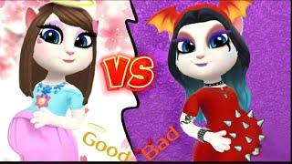 GOOD PREGNANT VS BAD PREGNANT |  Barbie Vs Princess Peach My Talking Angela 2 | Among Us