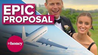 Airport security almost foiled Tom Steinfort's proposal | 9Honey