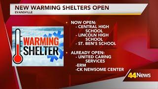 Warming shelters open in Evansville during winter storm