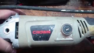 Легкий ремонт болгарки "Crown". Easy repair of Angle grinder "Crown".