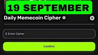 Memes Lab Bot Daily Cipher Today 19 September | Memes Lab Cipher Code Today | Daily Memecoin Cipher