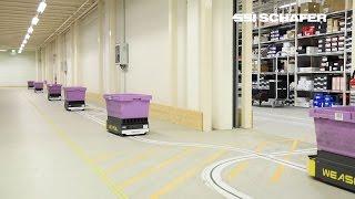 Automated Guided Vehicle Weasel®, E-Commerce, Supply Chain, Hermes Fulfilment GmbH